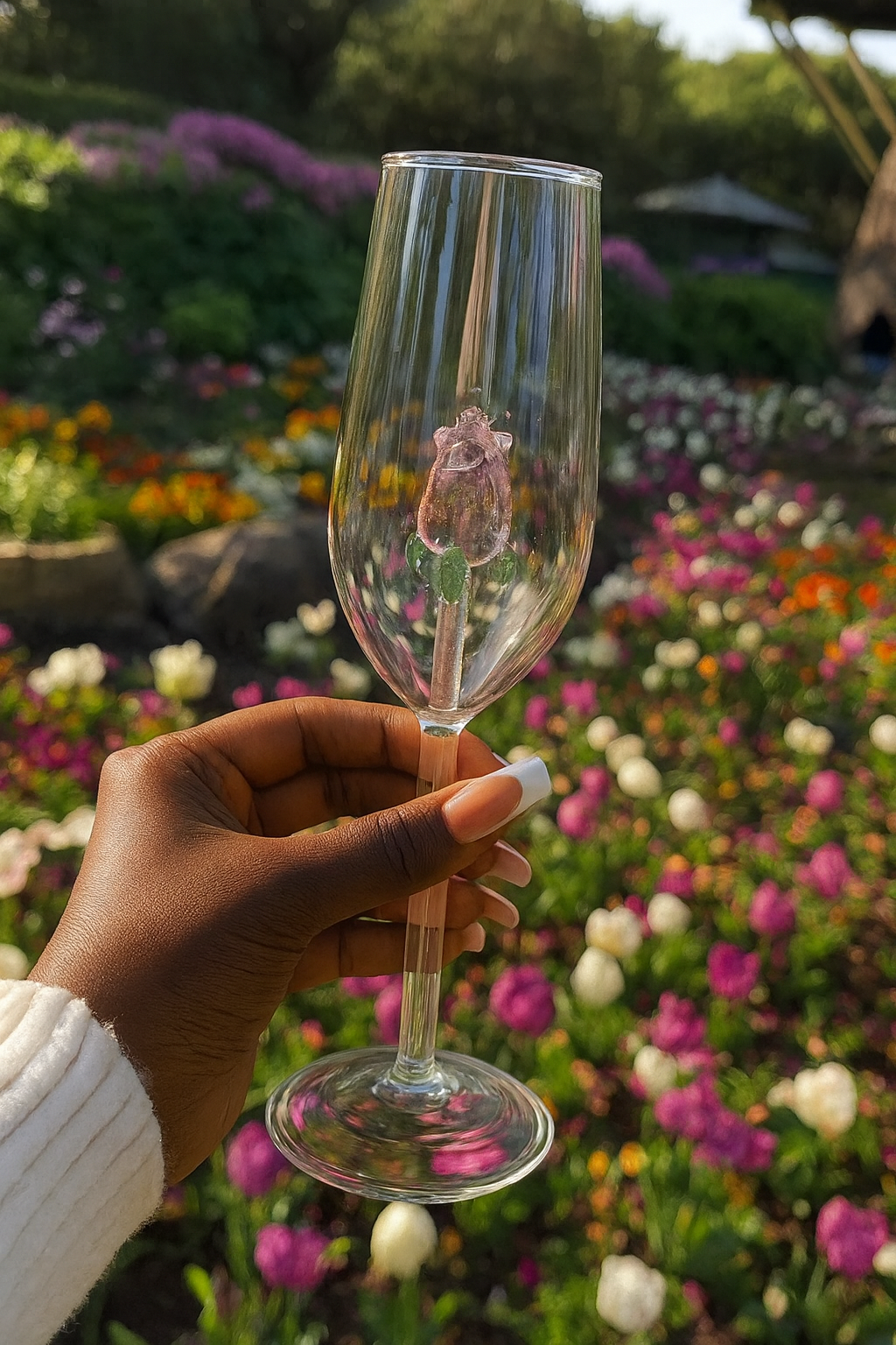 Rose Elegance Champagne Glass