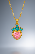 Royal Crown Heart Necklace