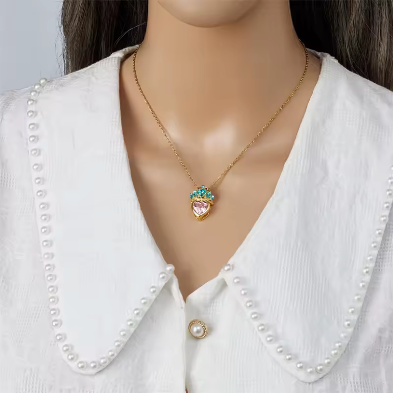 Royal Crown Heart Necklace