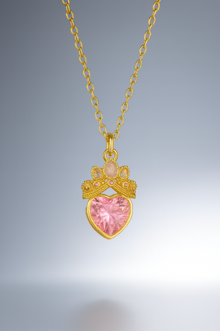 Royal Crown Heart Necklace