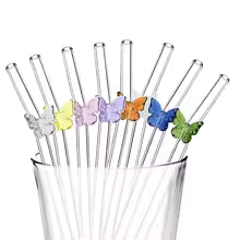 Butterfly Glass Straw